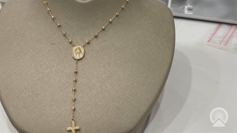 14K Yellow Gold Rosary / Size:24'' / Weight:7.9GR / 790-00040