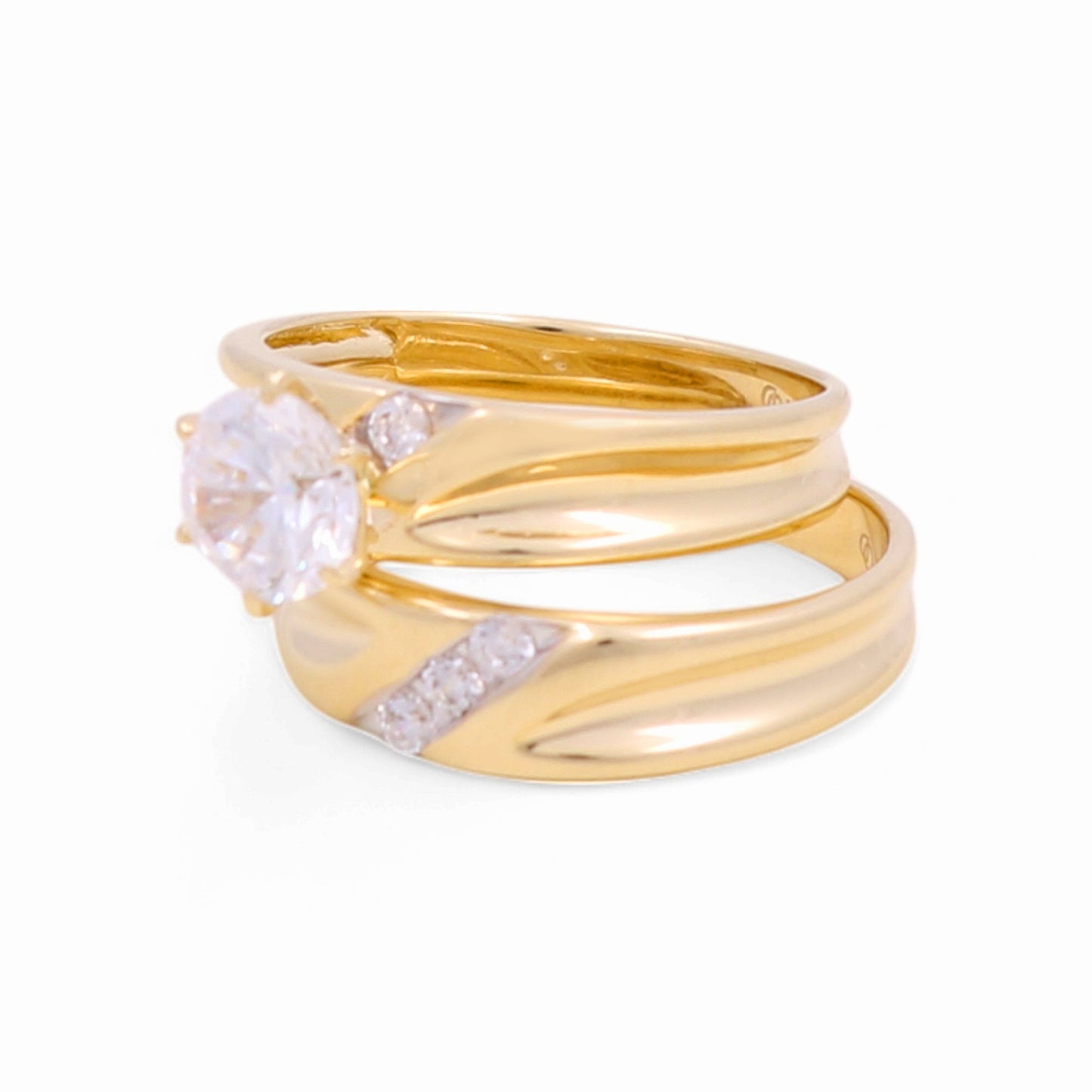 14K Yellow Gold Women’s Bridal Set / Stone: Cz / Size: 7 / Weight: 4.9 GR / KEEWR4BS-24