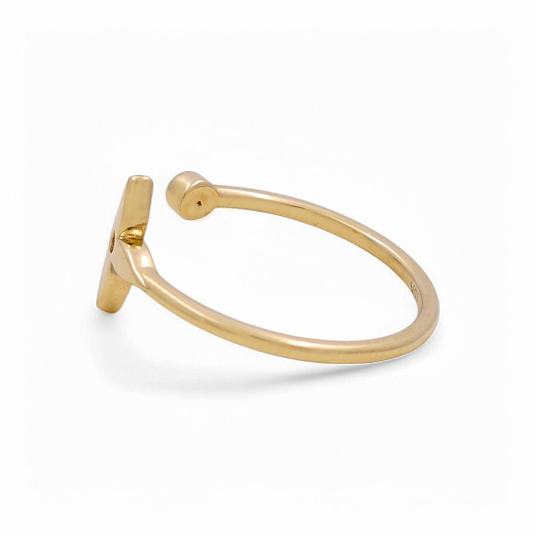 10K Yellow Gold Fashion Women's Ring with CZ / Size: 8.5 / Weight: 1.2 GR / DPWR0FSLV