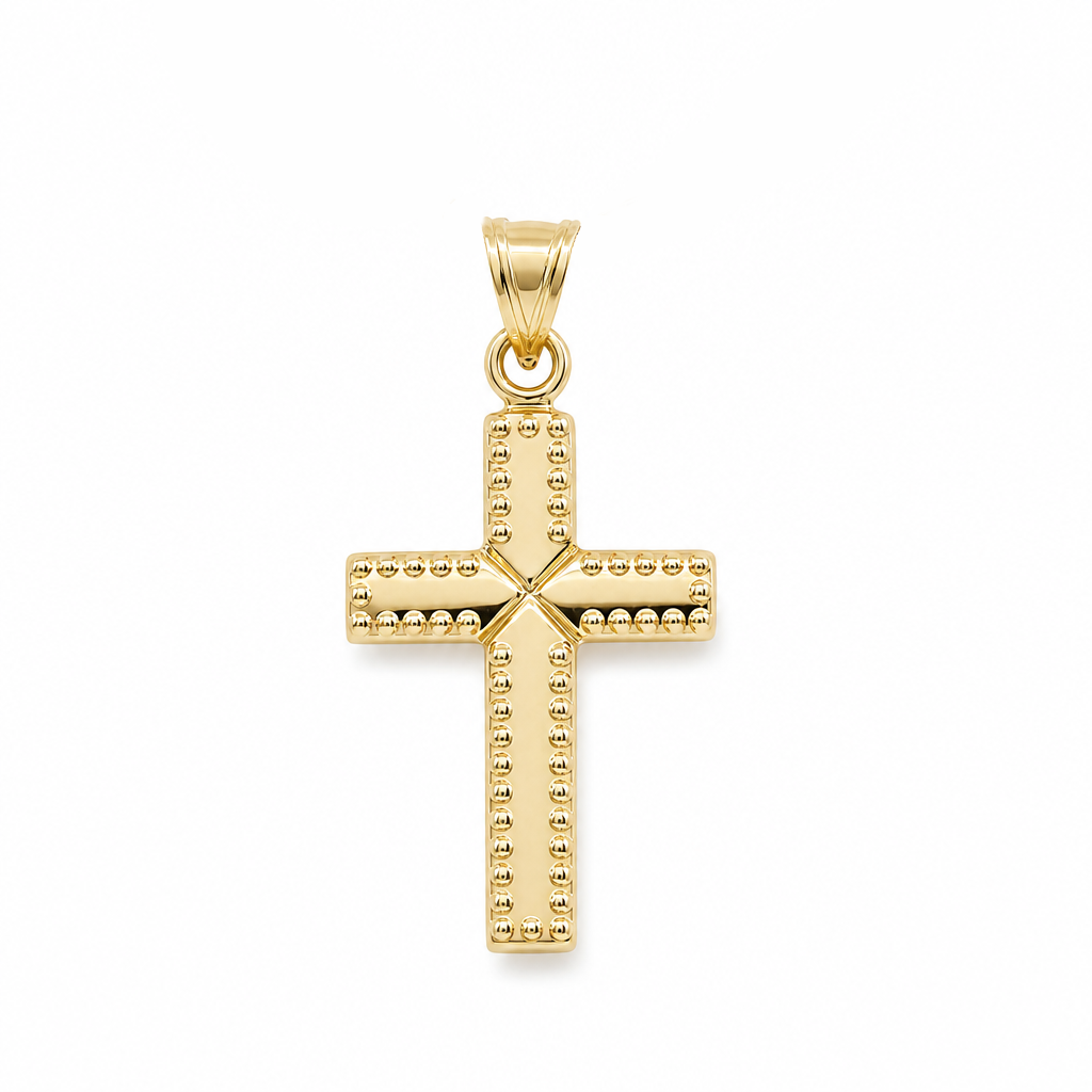 14K Yellow Gold Cross Pendant / Weight: 1.3 GR / P66P-404