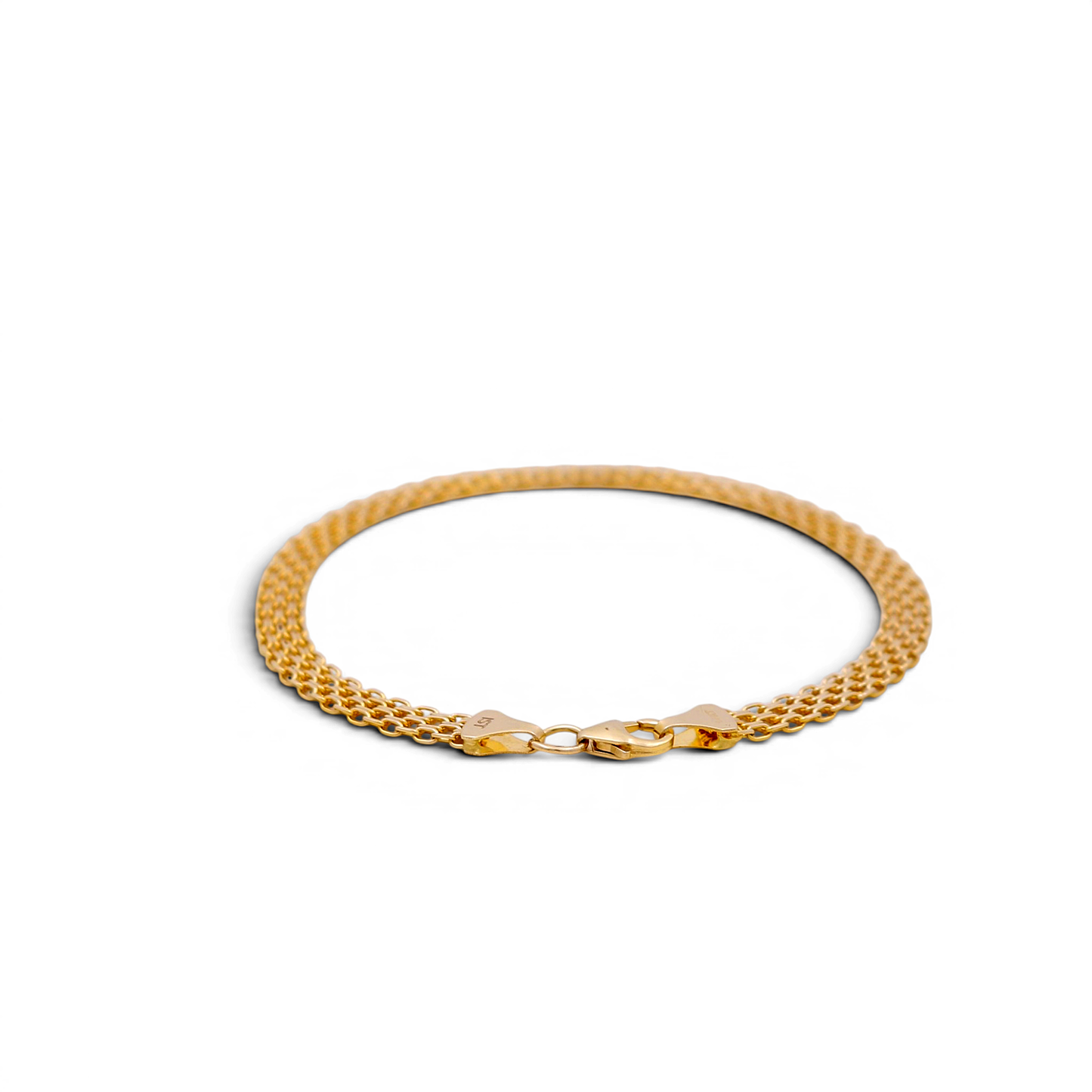 14K Yellow Gold Bismark Women's Bracelet / Size: 7.5" / Weight: 3.9 GR / COWB4BK
