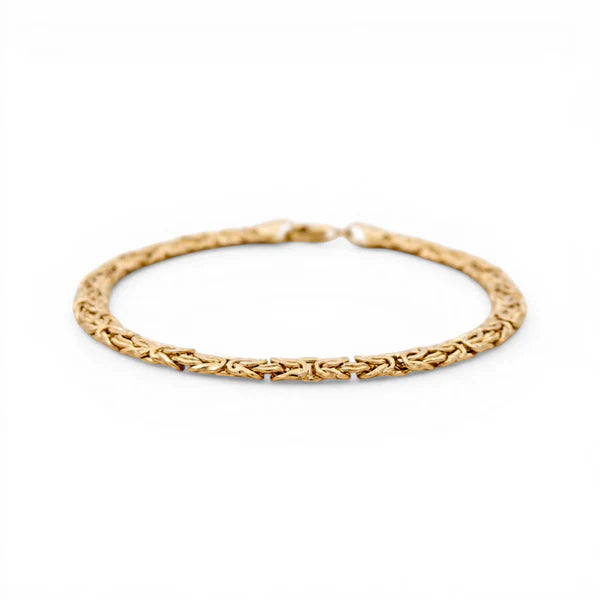 10K D TF Yellow Gold Women's Bizantine Bracelet / Size: 7.5" / Weight: 3.9gr / DQWB0BZ