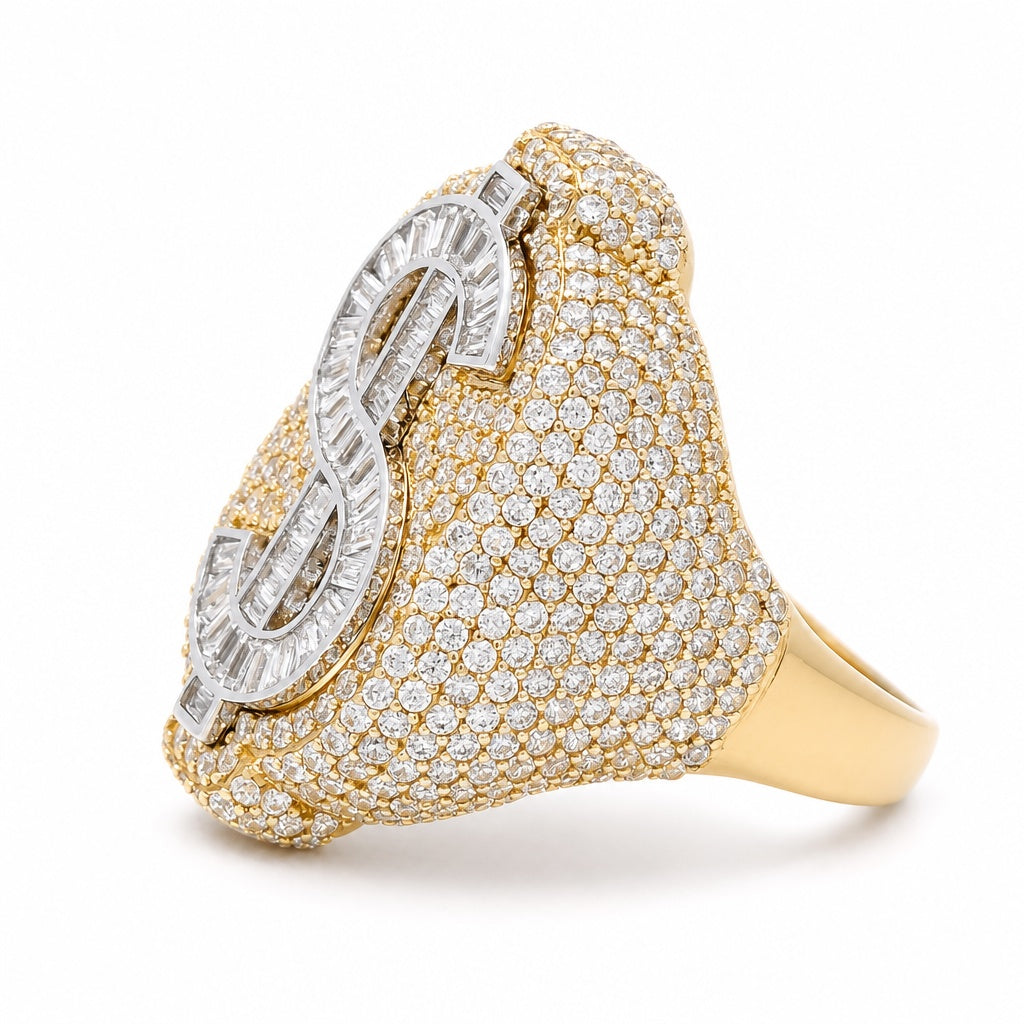 14K Yellow Gold Fashion Women's Ring with Cz / Size: 7.5 / Weight 7.2 GR / COMR4TT$CZ