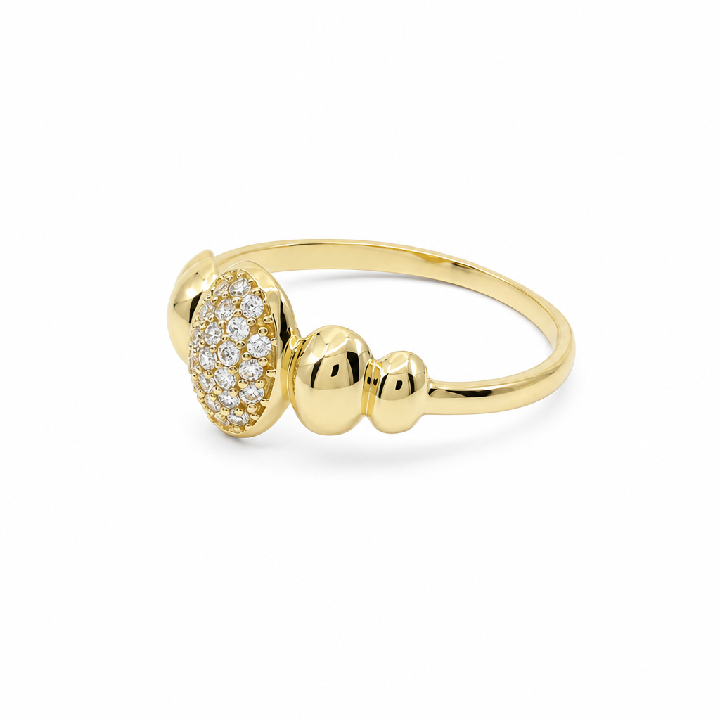 10K Yellow Gold Fashion Women's Ring / Size: 7 / Weight: 1.4 GR / P53R-609