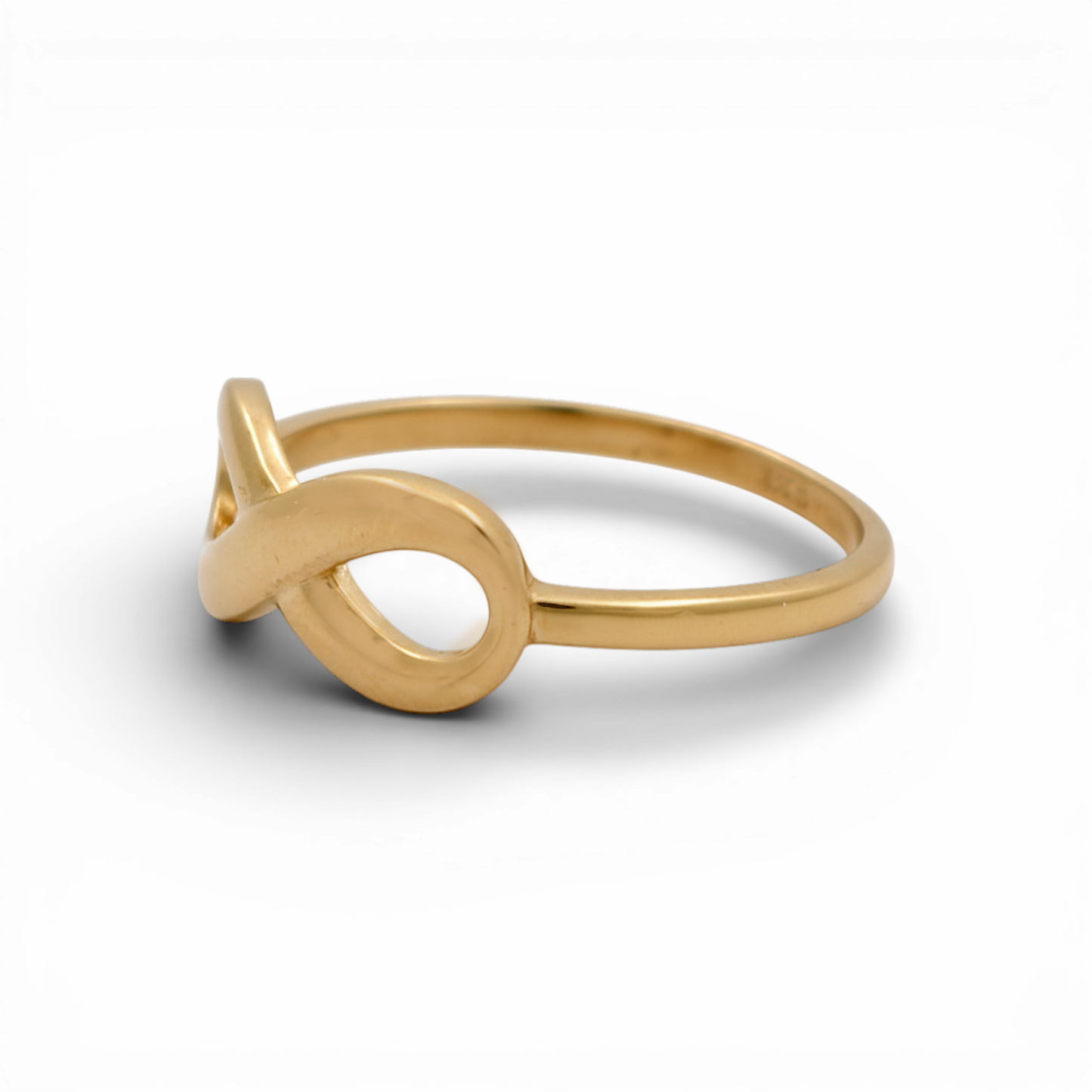 10K Yellow Gold Infinity Women’s Ring with Cz / Size: 7 / Weight: 1.1 GR / DQWR0IF