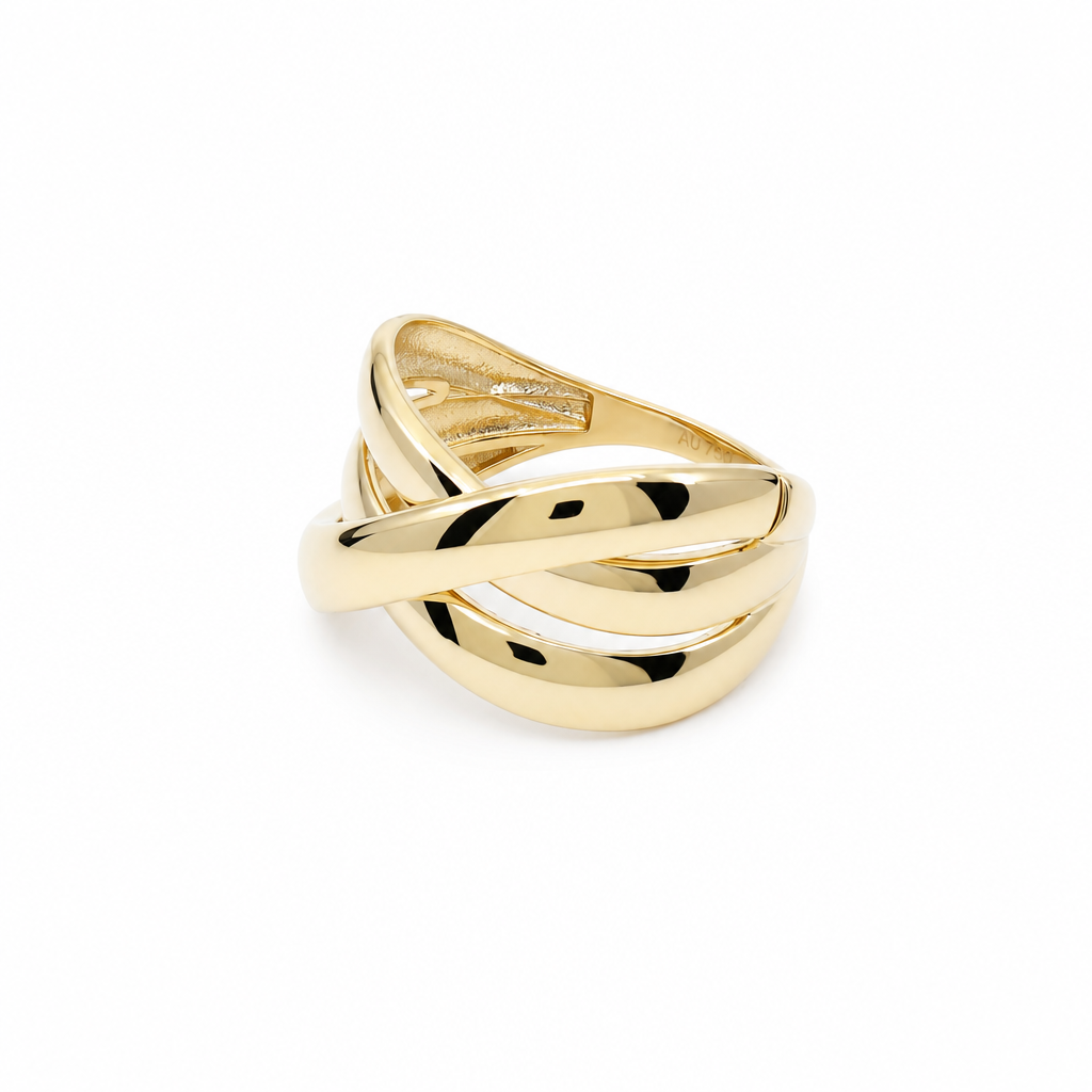 10K Yellow Gold Fashion Women's Ring / Size: 7 / Weight: 3.2 GR / P02R-980A