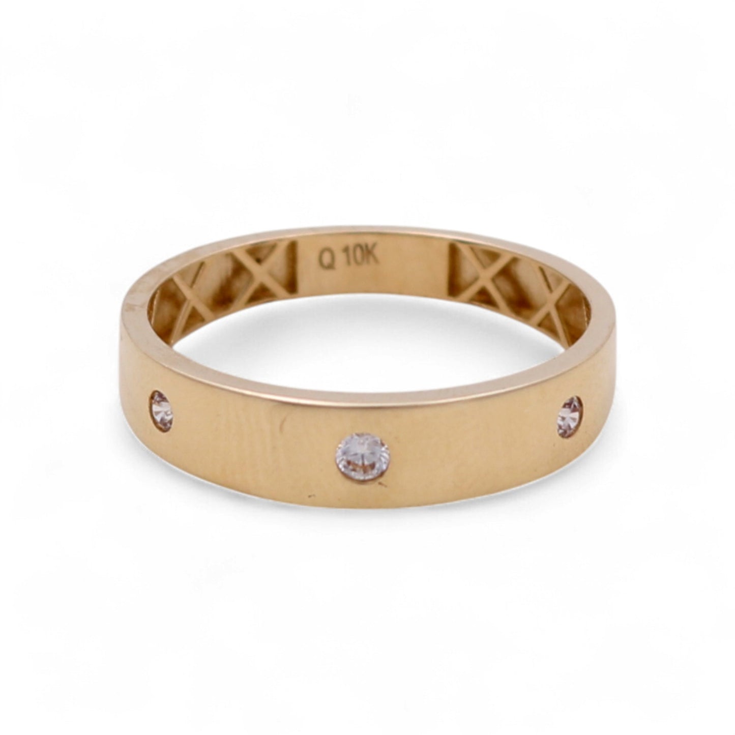 10K Yellow Gold Men’s Wedding Band / Stone: Cz / Size: 11.5 / Weight: 1.6 GR / CQMWB0BS
