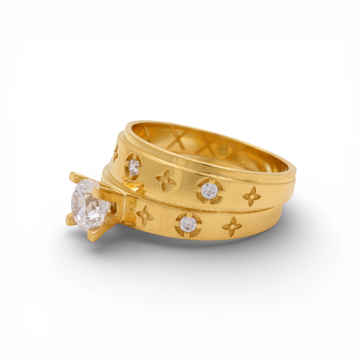 10K Yellow Gold Women’s Bridal Set / Stone: Cz / Size: 8 / Weight: 3.2 GR / CQWR0BSLV