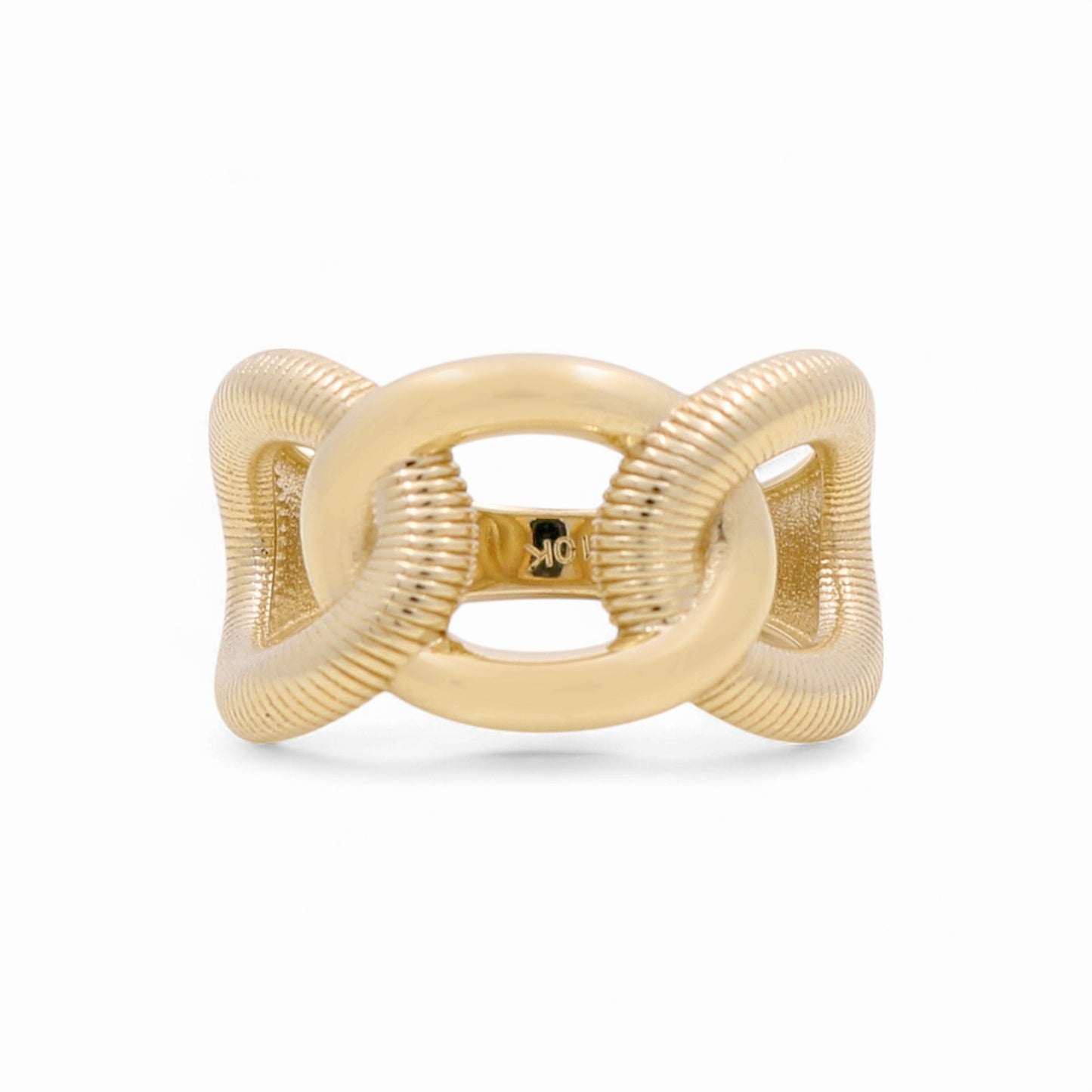 10K Yellow Gold Fashion Women's Ring / Size: 7 / Weight: 3.2 GR / DQWR0FS-22
