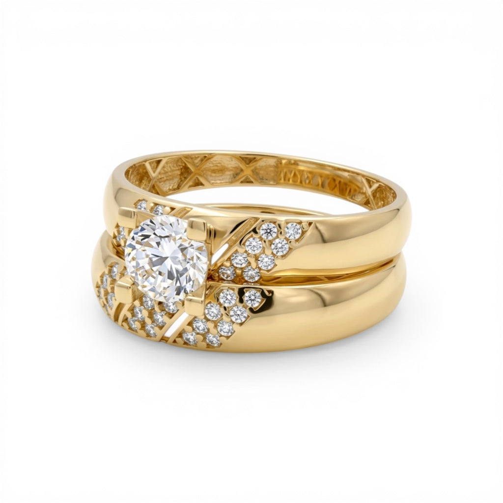 10K Yellow Gold Women’s Bridal Set / Stone: Cz / Size: 8.5 / Weight: 2.9 GR / CQWR0BS-3