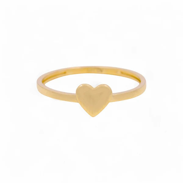 10K Yellow Gold Heart Women's Ring / Size: sz7 / Weight: 1gr / P03R-2380