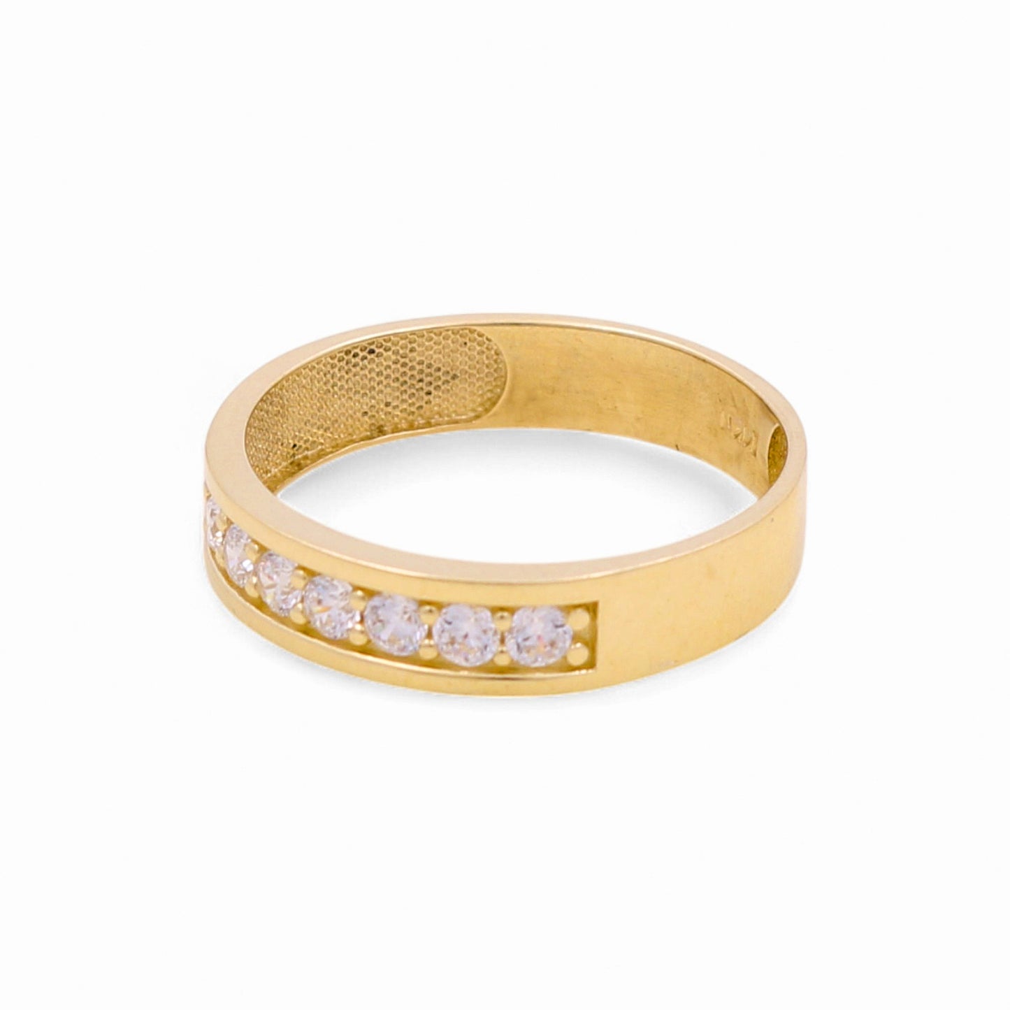 14K Yellow Gold Men’s Wedding Band / Stone: Cz / Size: 10.5 / Weight: 2.6 GR / CEEMWB4BS-16