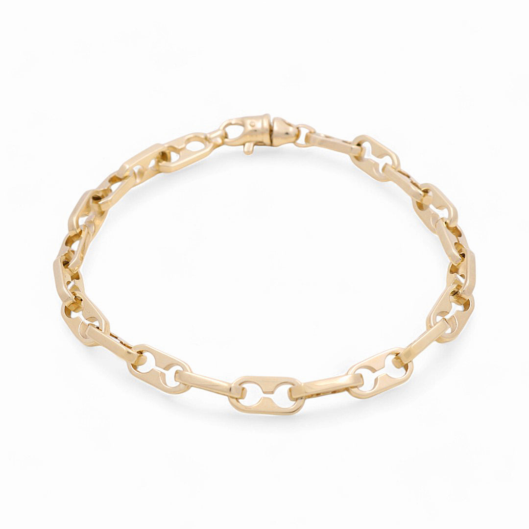 14K Yellow Gold Italian Link Men’s Bracelet / Size: 8.5” / Weight: 24.7 GR / 374.116-8.5