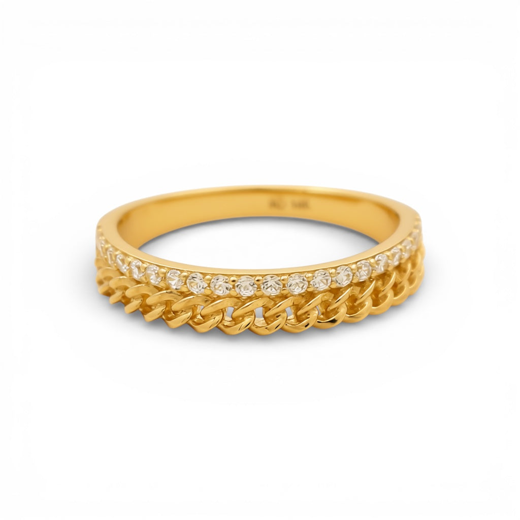 10K Yellow Gold Fashion Women's Ring / Size:8 / Weight: 2.1gr / DQWR0FS-113