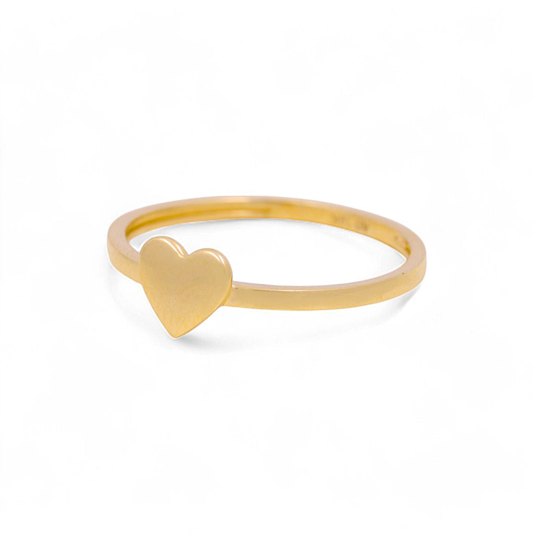 10K Yellow Gold Heart Women's Ring / Size: 7 / Weight: 1.1 GR / P03R-2380