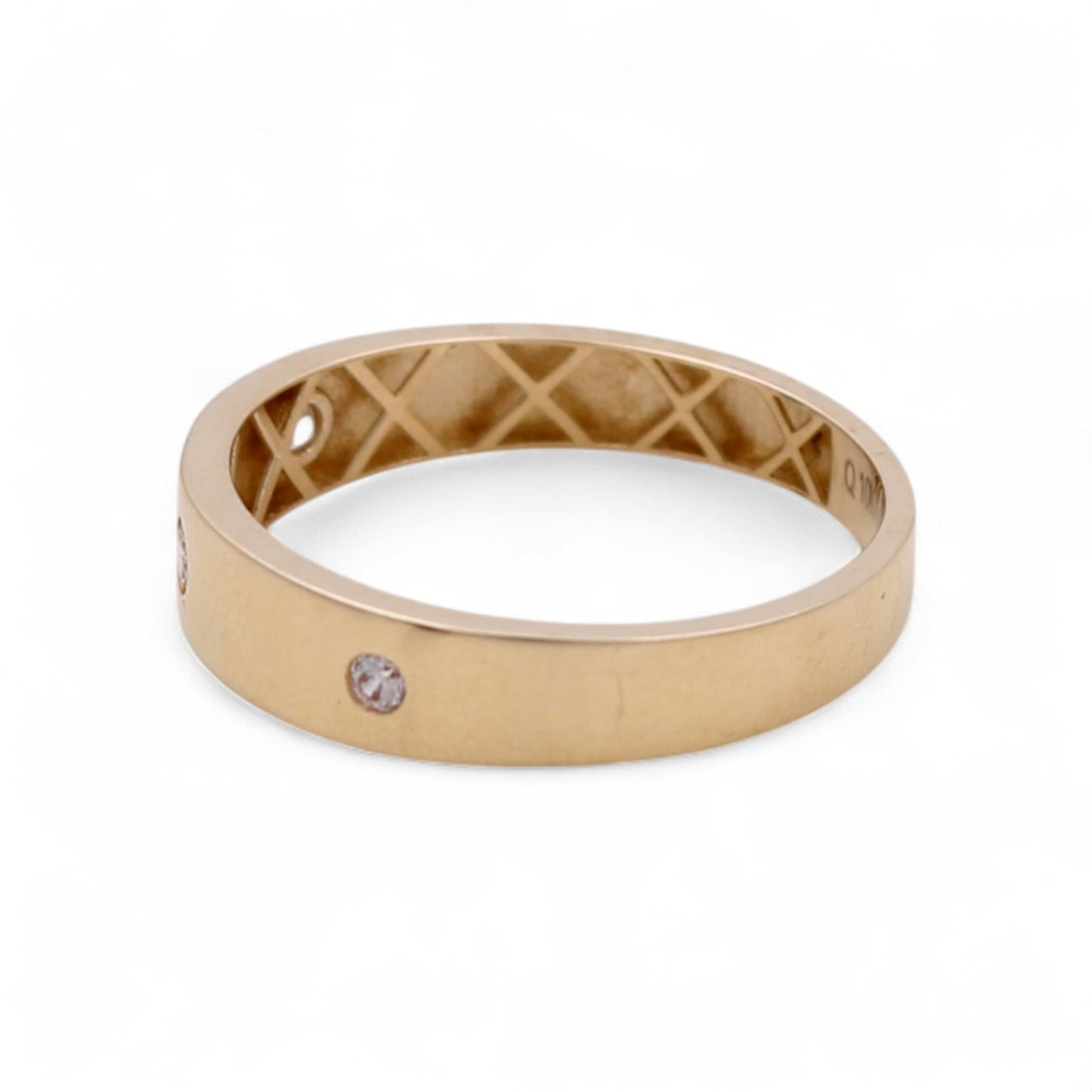 10K Yellow Gold Men’s Wedding Band / Stone: Cz / Size: 11.5 / Weight: 1.6 GR / CQMWB0BS