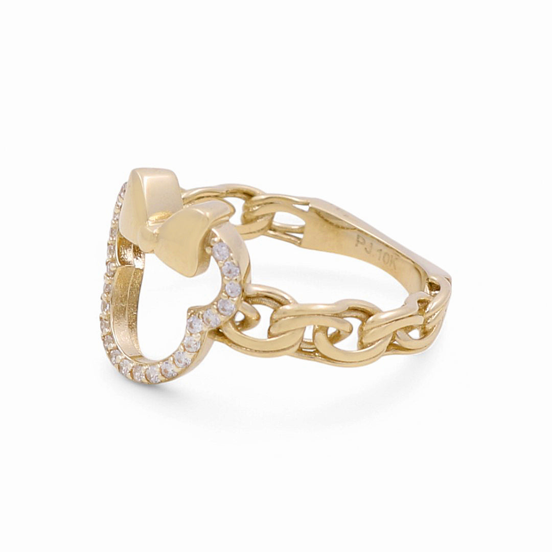 10K Yellow Gold Fashion Minnie Women's Ring with CZ / Size: 8 / Weight: 2.7 GR / DPWR0MN