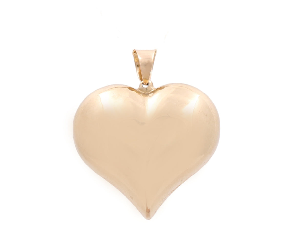 14K Yellow Gold Fashion Heart Pendant / Weight: 4.9 GR / DQPD4HR-1