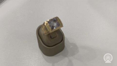 14K Yellow Gold Fashion Men’s Ring with White Cz / Size 11 / Weight: 10.8 GR / COMR4FS-8