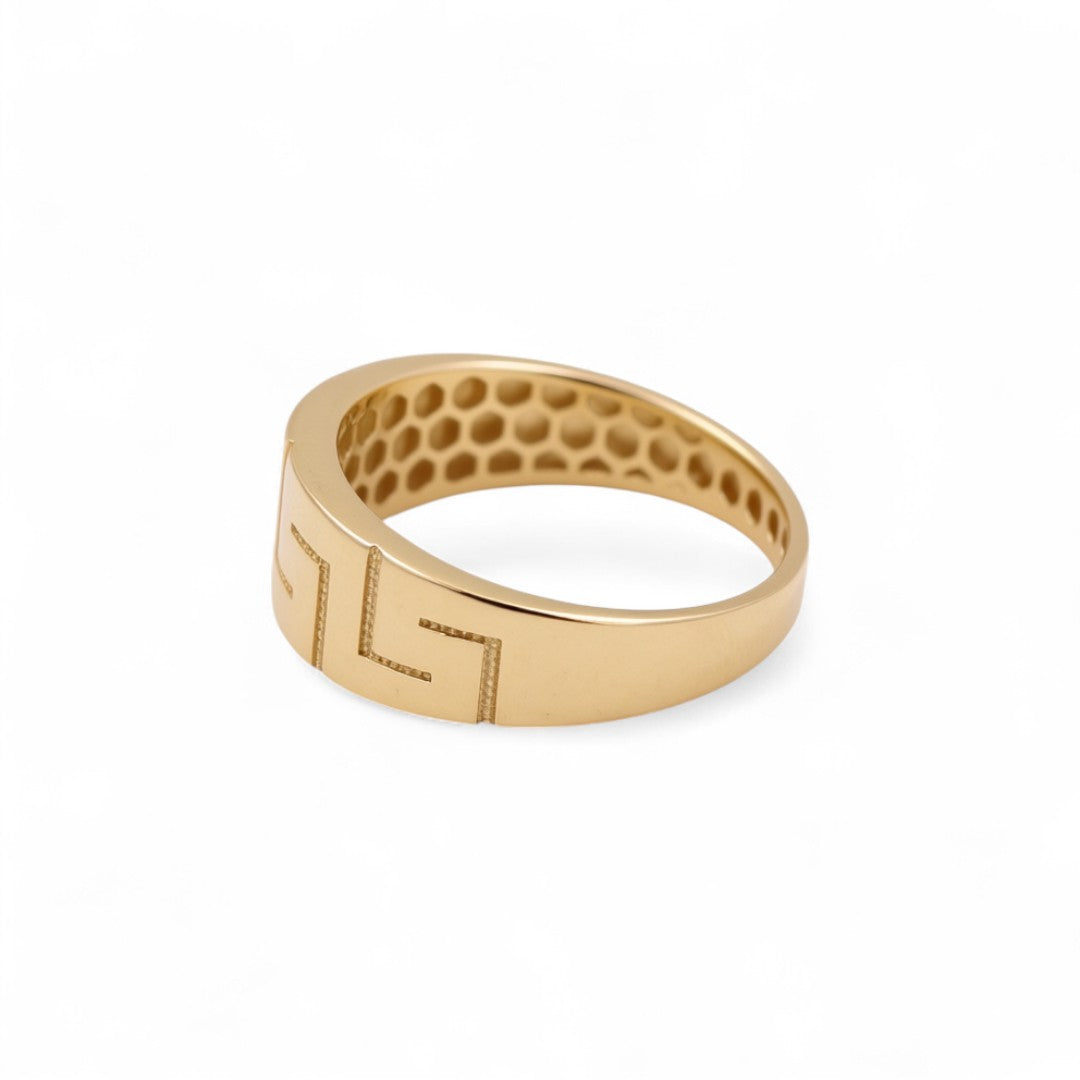 14K Yellow Gold Greek Women's Ring / Size: 8 / Weight: 2.5 GR / COWR4GR