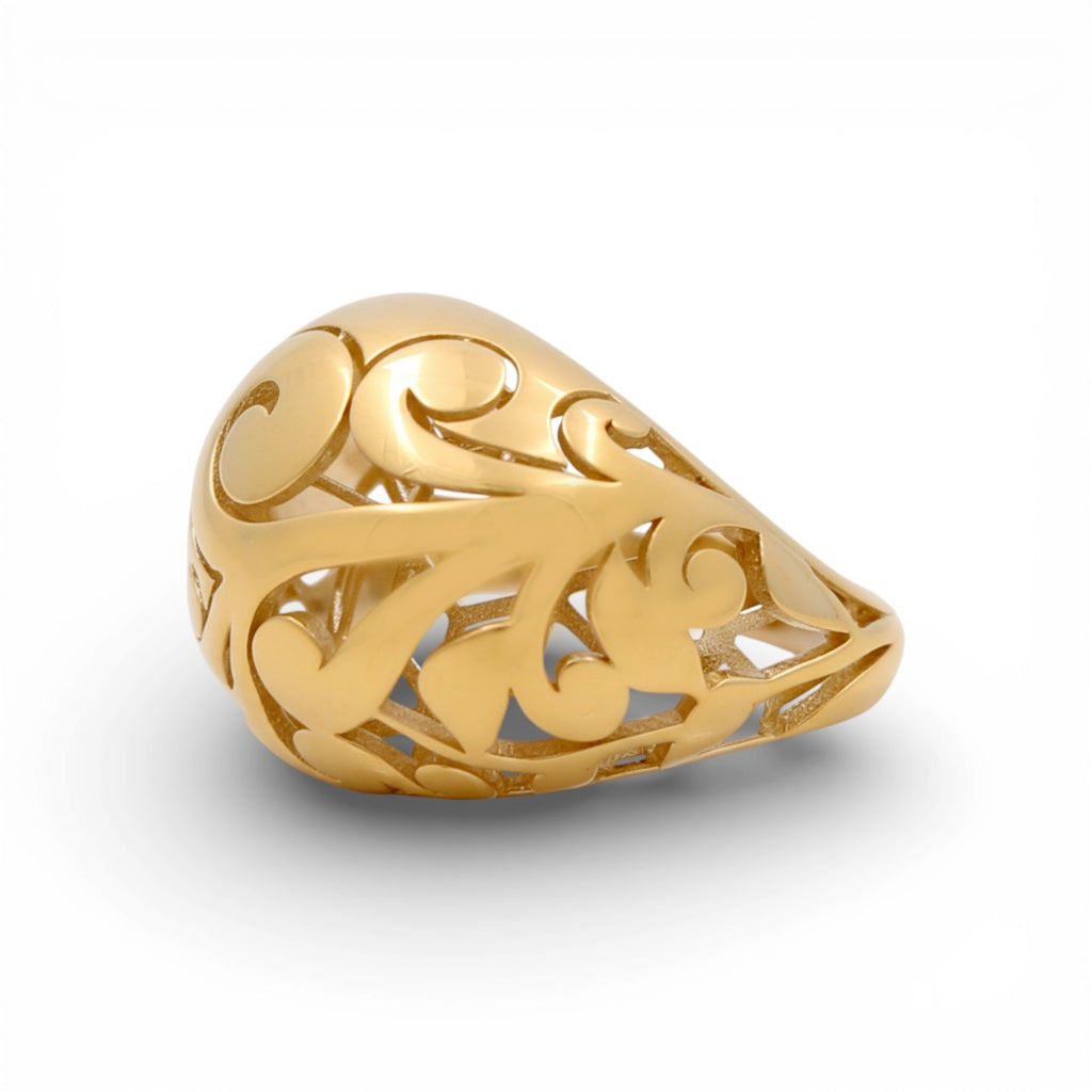 14K Yellow Gold Fashion Women's Ring / Size: 8 / Weight: 4.3 GR / Y25-489