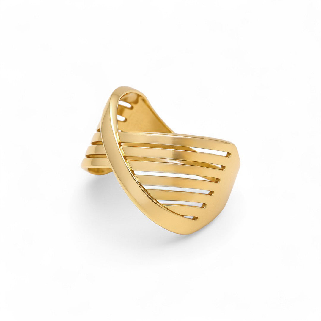14K Yellow Gold Fashion Women's Ring / Size: 7.5 / Weight: 3.1 GR / COWR4FS-168