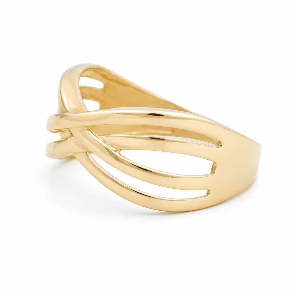 10K Yellow Gold Fashion Women's Ring / Size: 7 / Weight:1.8 GR / DQWR0FS-94