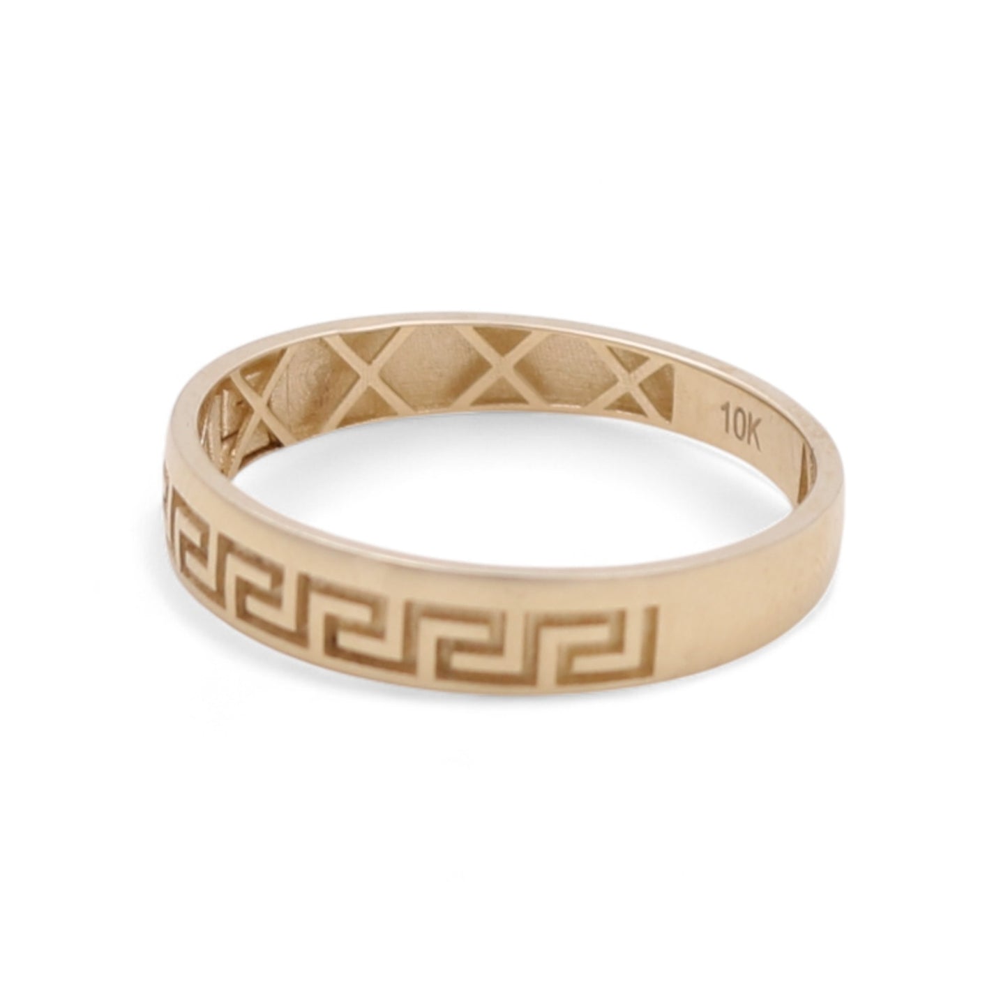 10K Yellow Gold Men’s Wedding Band with Greek Design / Size: 11.5 / Weight: 1.5 GR / CQMWB0BSGR