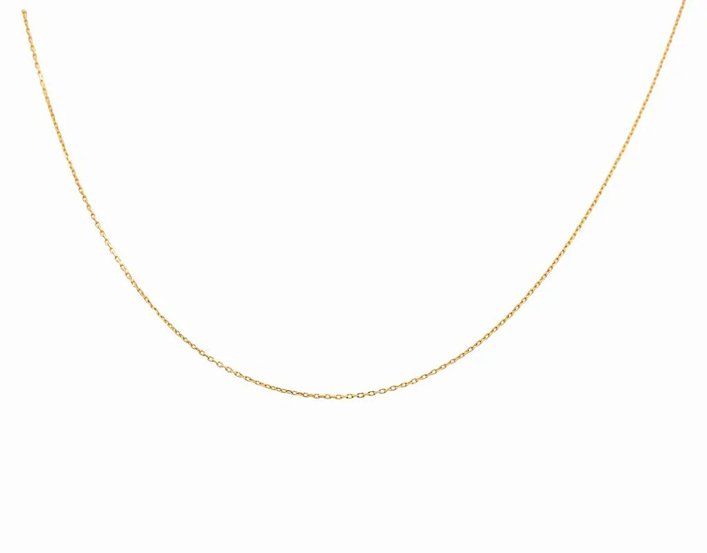 14K LC Yellow Gold Mini Cable Link / Size: 0.4mm 18" / Weight: 0.1gr / LCCH4CL0.4-18