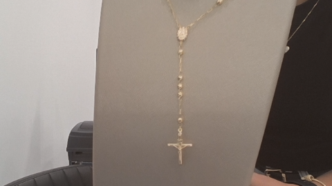 14K Yellow Gold Necklace Rosary / Size: 26" / Weight: 15.7GR / SCZ495-5-WH