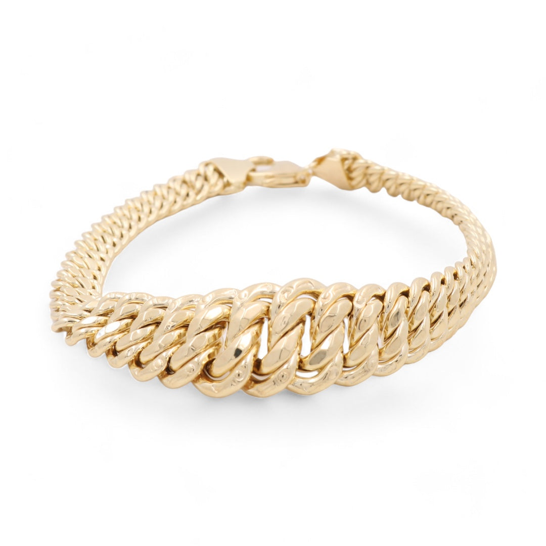 14K Yellow Gold Princess Women’s Bracelet / Size: 7mm 7.5” / Weight: 12.3GR / DSWB4PR15