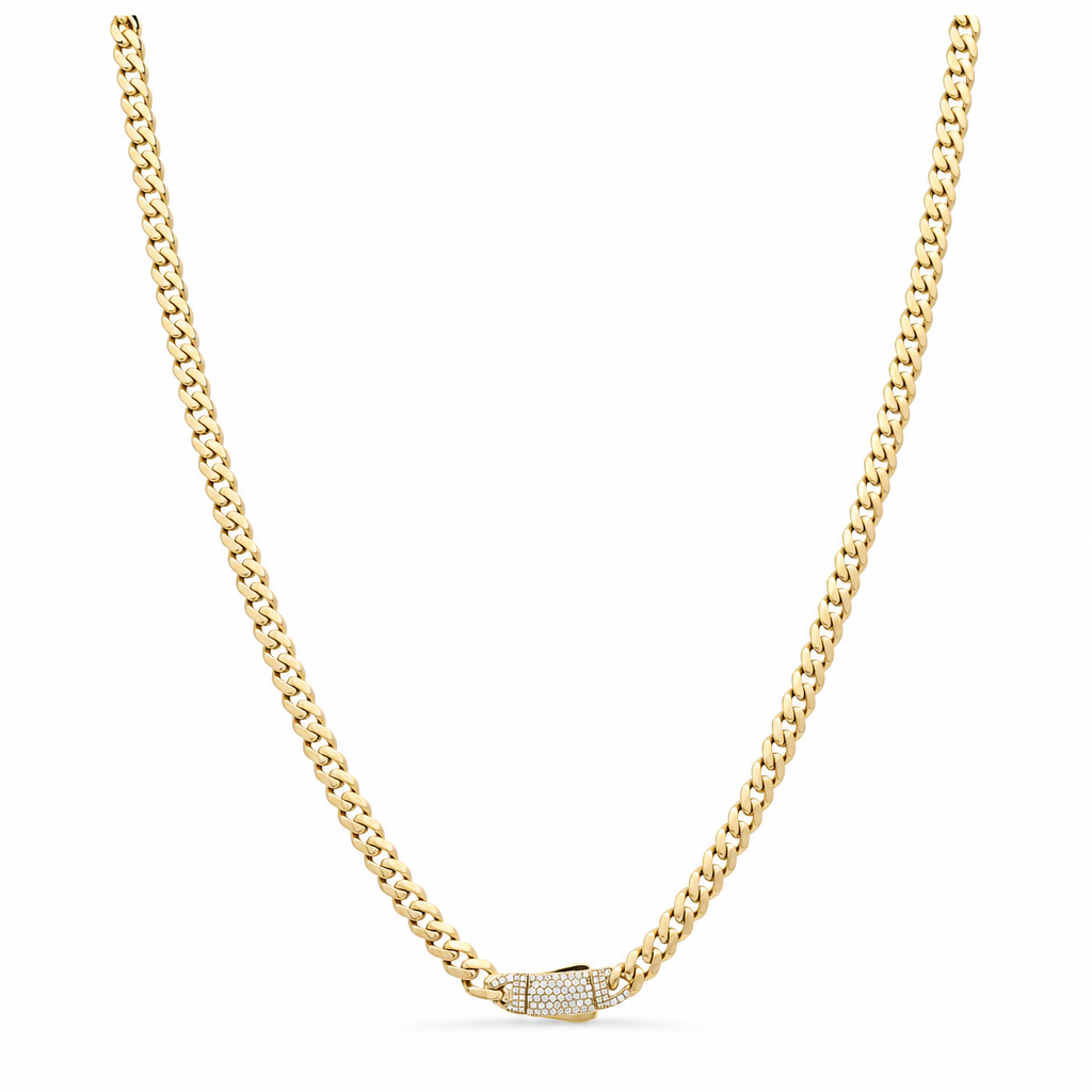 10K Yellow Gold Monaco Chain / Size: 6mm-24'' / Weight: 12.9 GR / DOCH0MON6-24