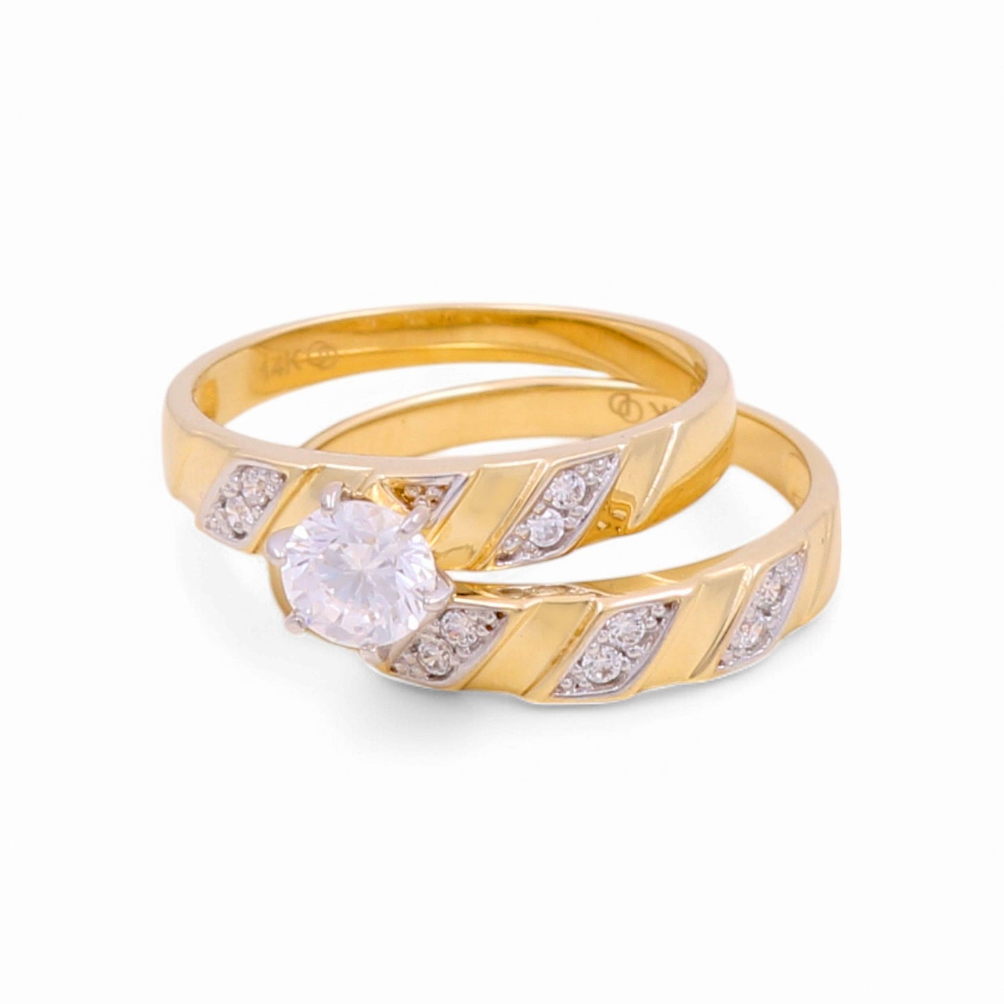 14K Yellow Gold Women’s Bridal Set / Stone: Cz / Size: 7 / Weight: 3.9 GR / KEEWR4BS-25
