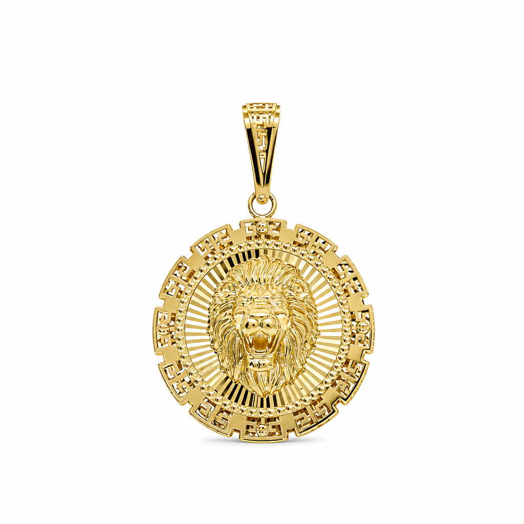 14K Yellow Gold Lion Medal Pendant / Weight: 13.2 GR / 711-00200