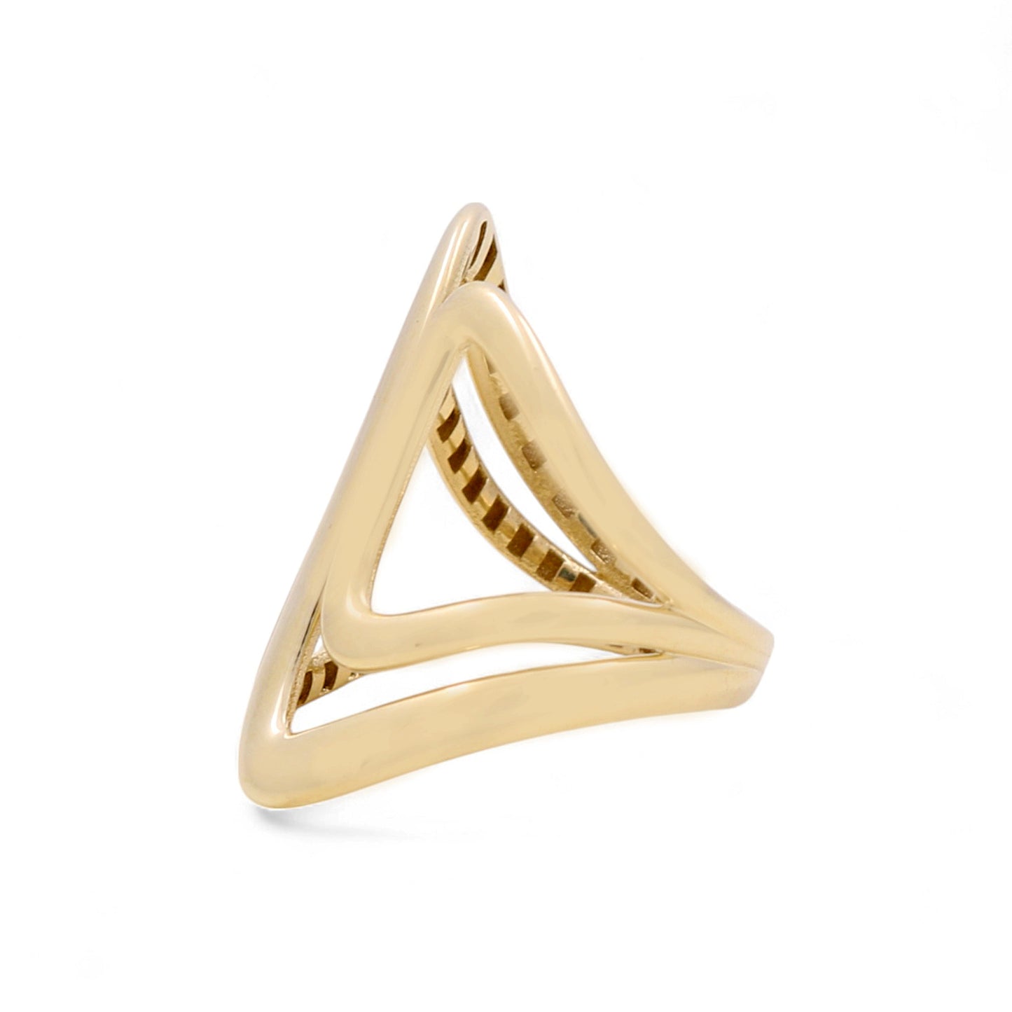 10K Yellow Gold Fashion Women's Ring / Size: 8.5 / Weight: 3.8 GR / DQWR0FS-7