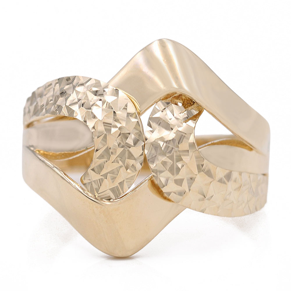 Smooth and Hammered Fashion Ring
