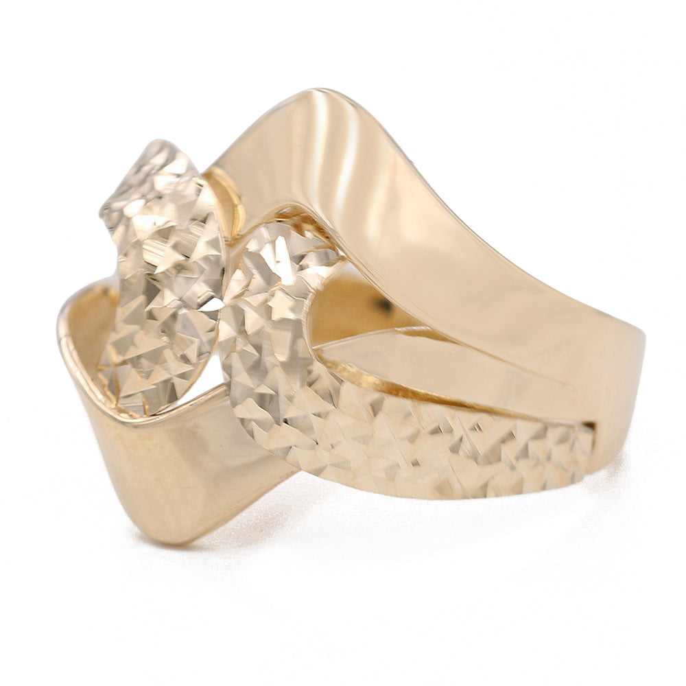Smooth and Hammered Fashion Ring