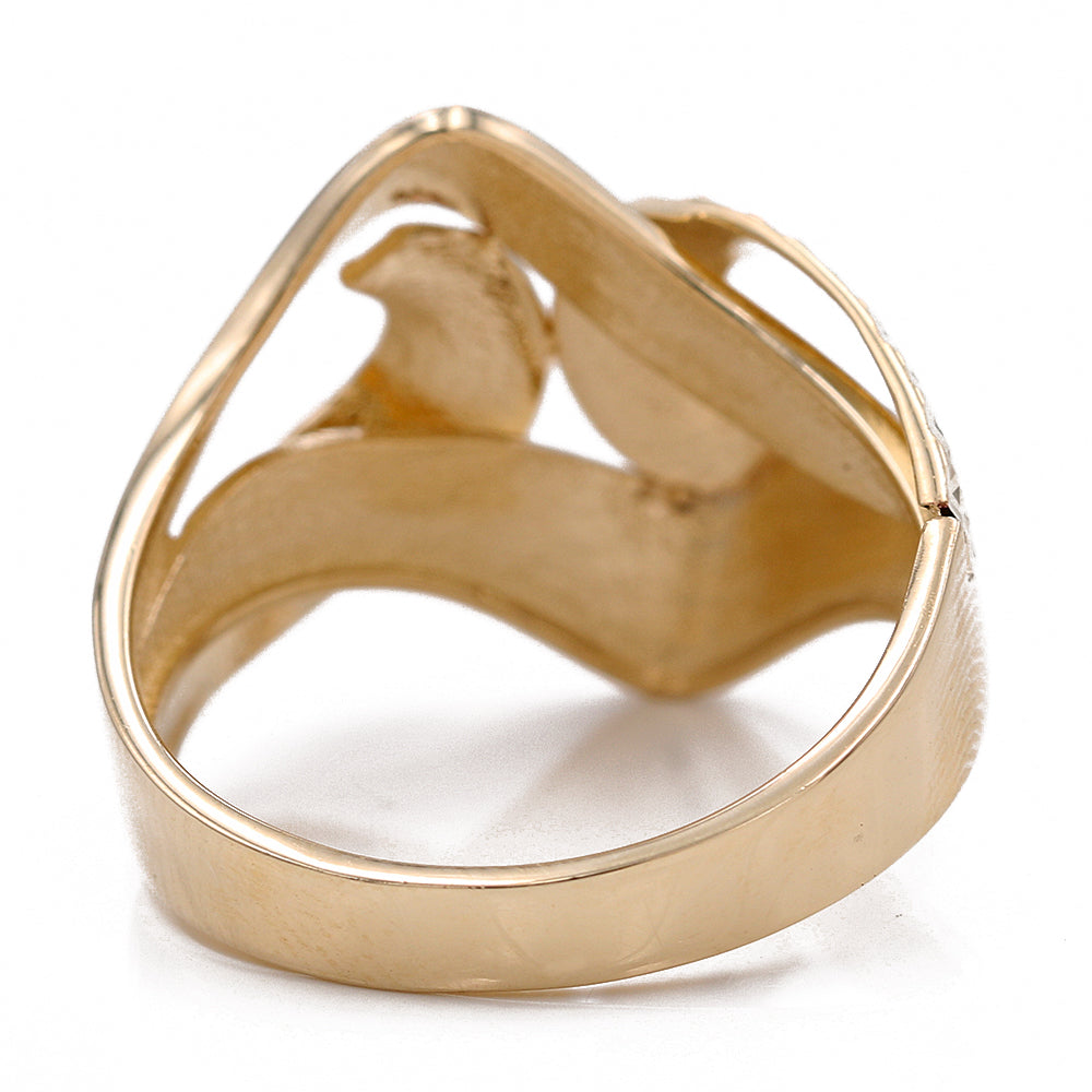 Smooth and Hammered Fashion Ring