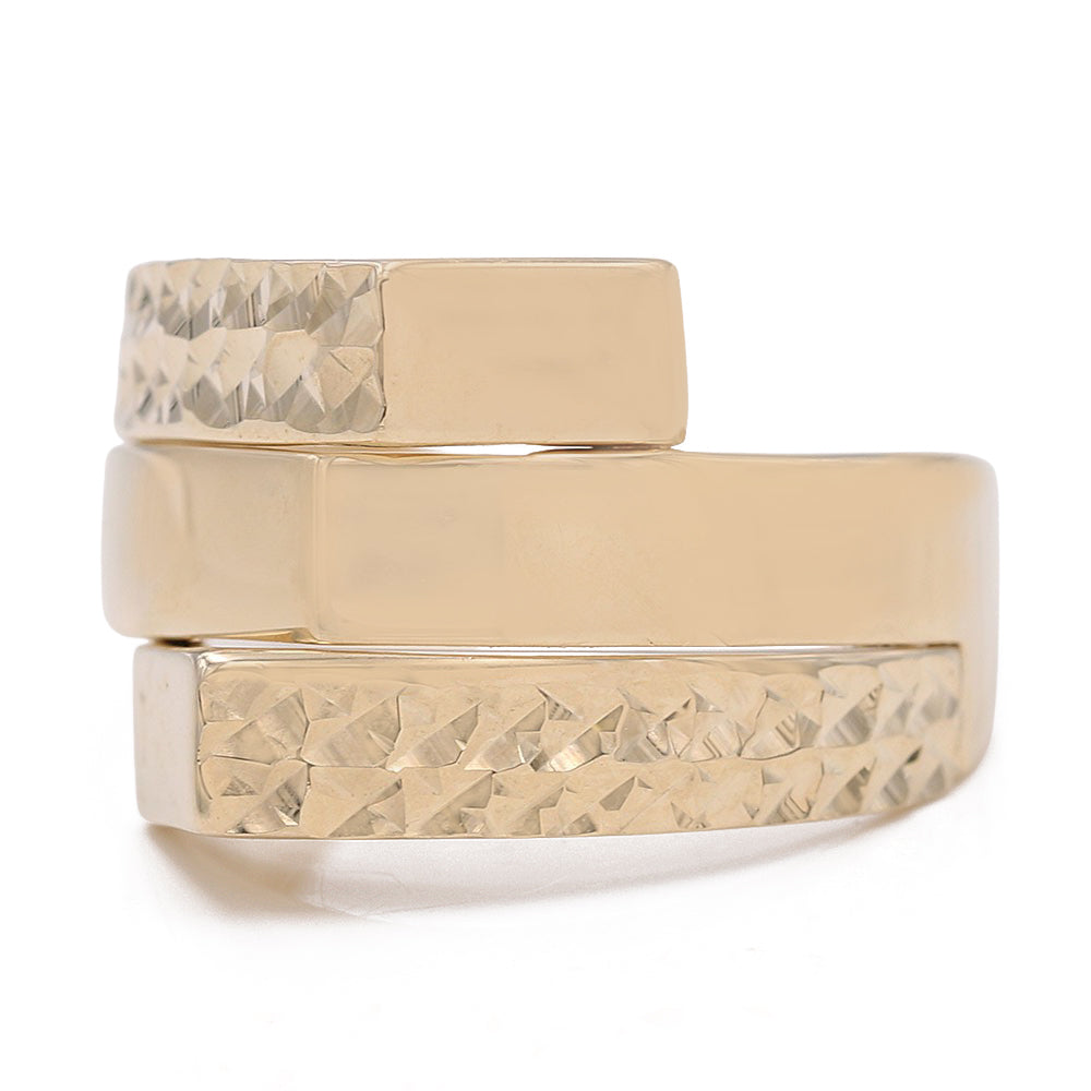 Smooth and Hammered Fashion Ring