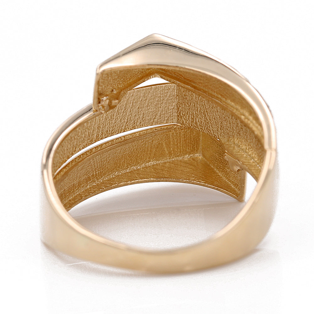 Smooth and Hammered Fashion Ring