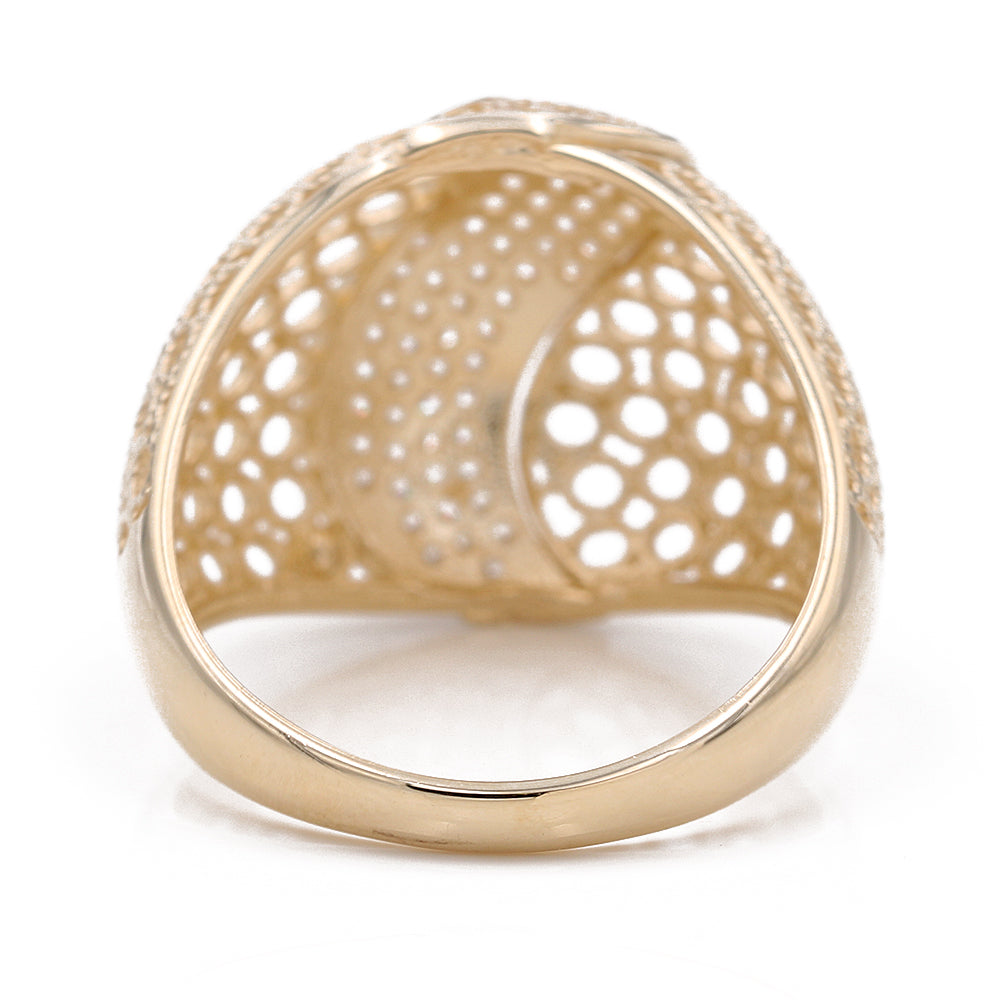 Honeycomb Fashion Ring with Cubic Zirconias