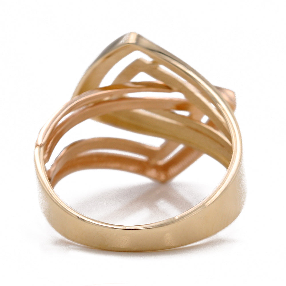 Smooth and Hammered Fashion Ring