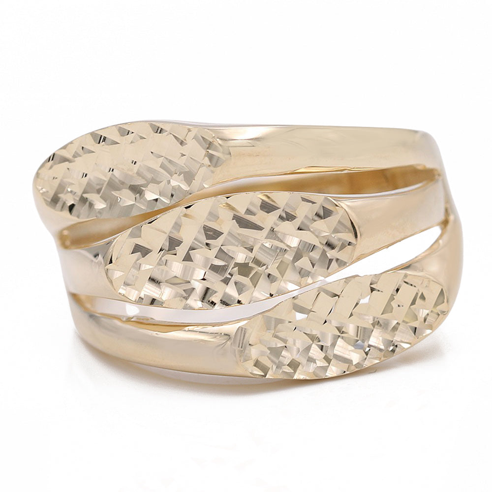 Smooth and Hammered Fashion Ring