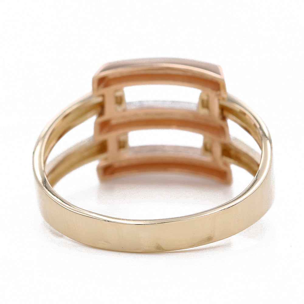 Smooth and Hammered Fashion Ring