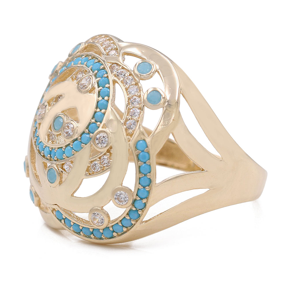 Fashion Ring with Blue Color Stones