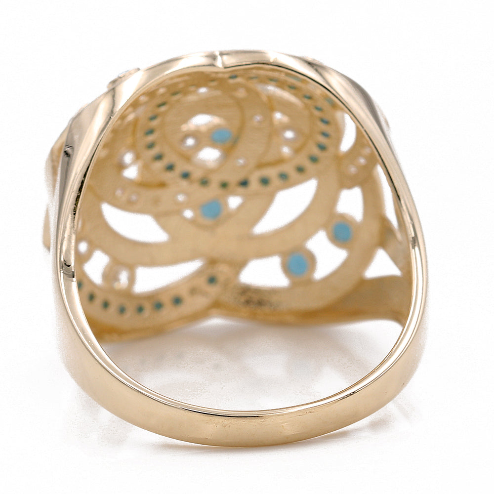 Fashion Ring with Blue Color Stones