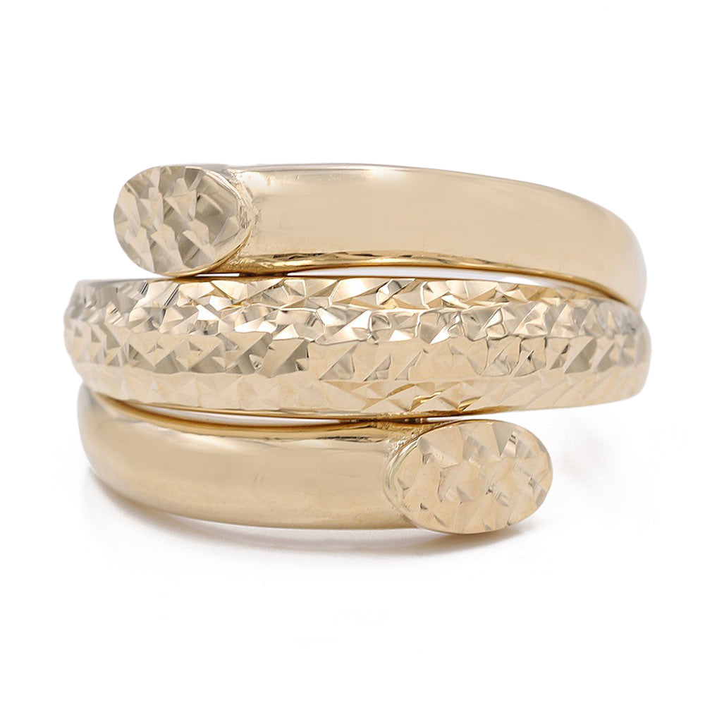 Smooth and Hammered Fashion Ring