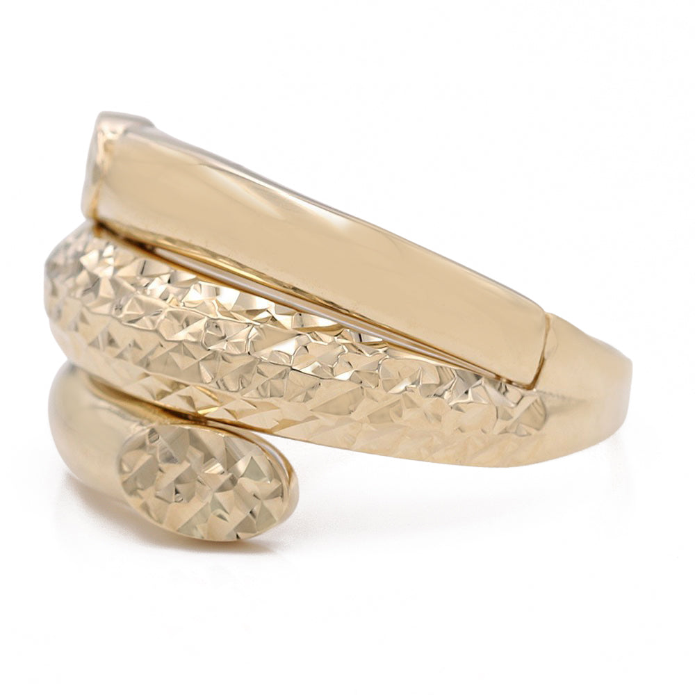 Smooth and Hammered Fashion Ring