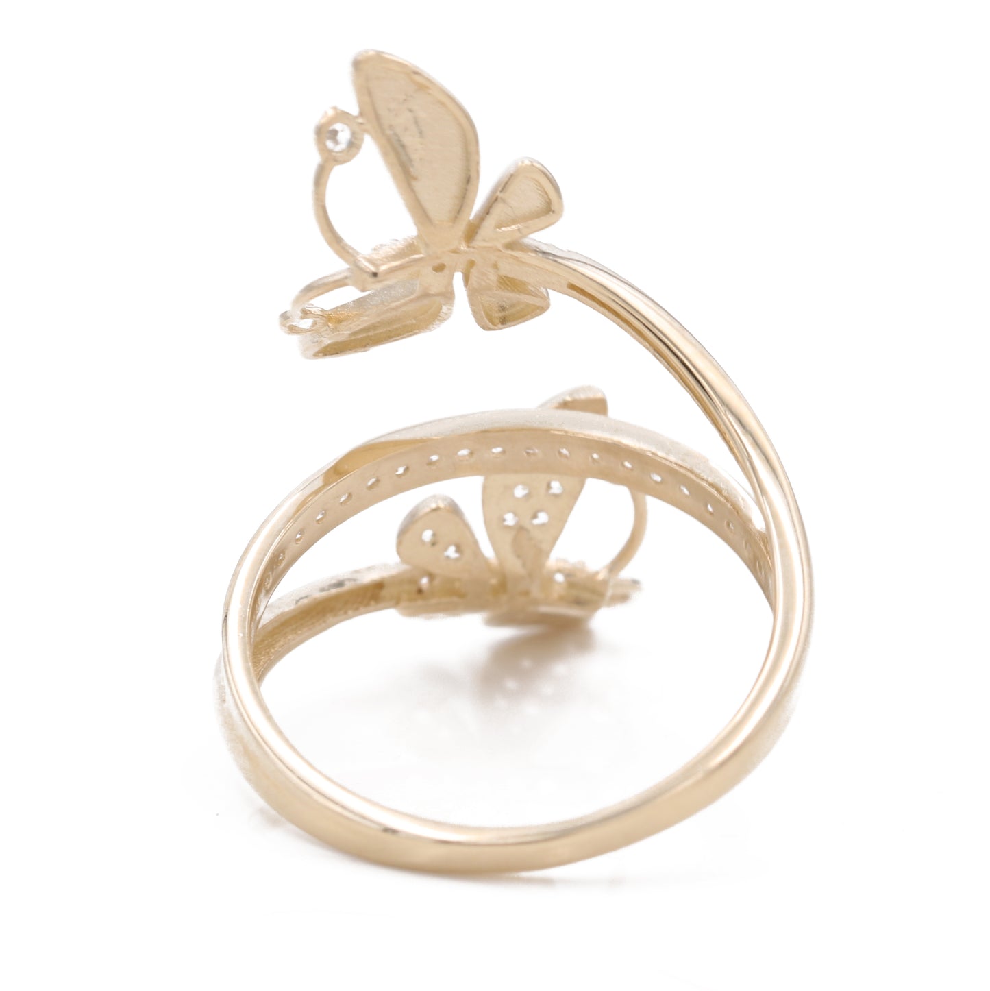 Fashion Butterfly Ring with Cubic Zirconias