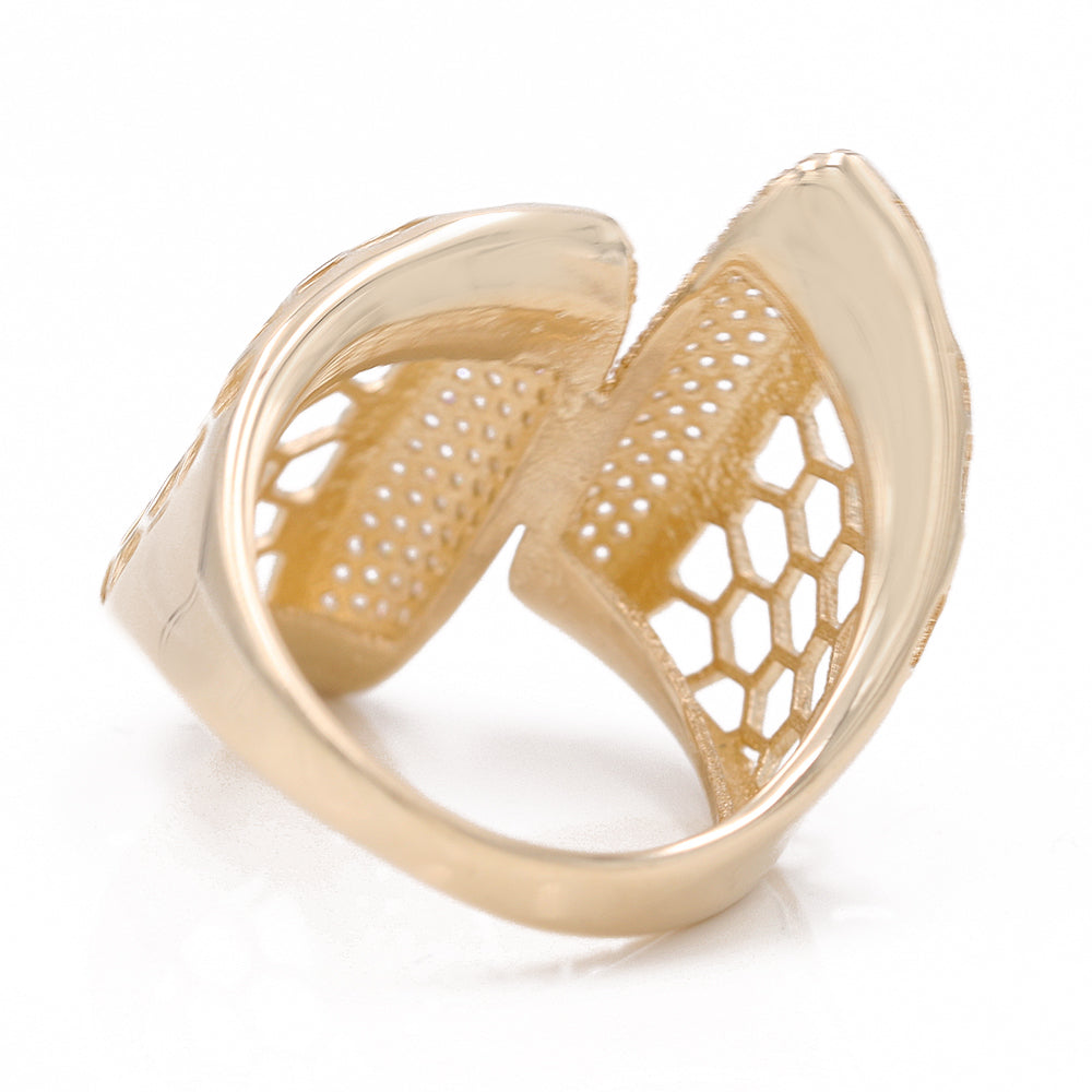 Honeycomb Fashion Ring with Cubic Zirconias